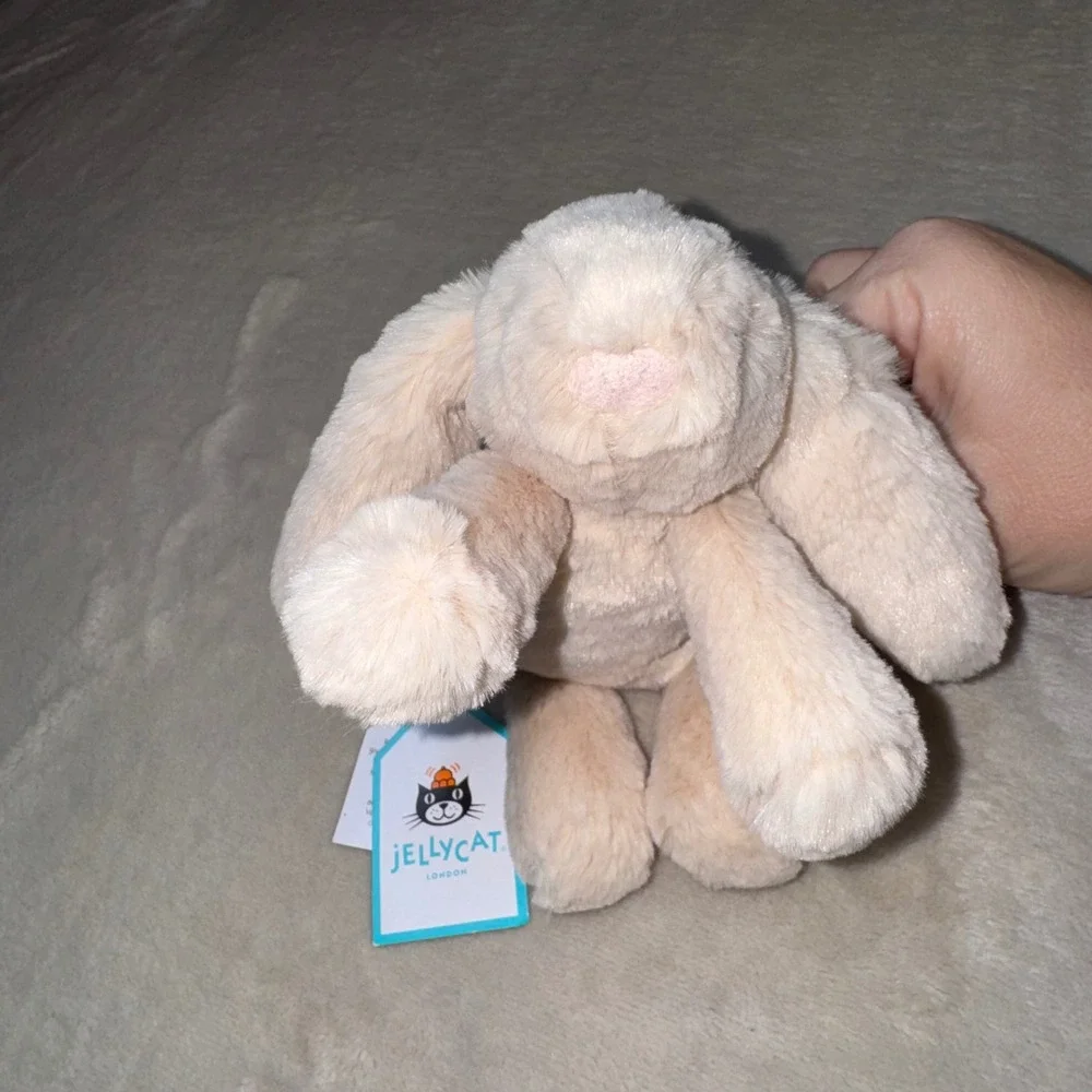 Jellycat Tiny Smudge Rabbit Oatmeal Beige Plush Stuffed Animal SMG6OB NWT